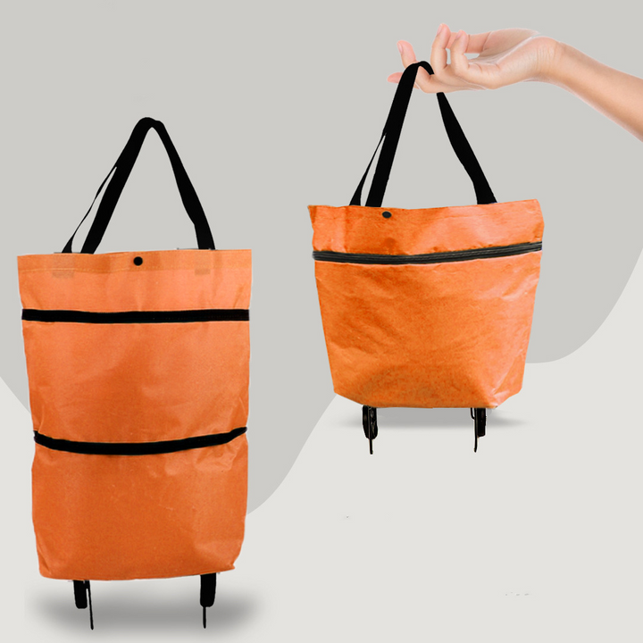 Lisslune | 2-in-1 Foldable Shopping Bag with Wheels