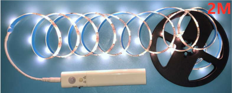Lisslune | LED light strip with remote control – 2 meters flexible strip for decorative lighting in cabinets and shelves