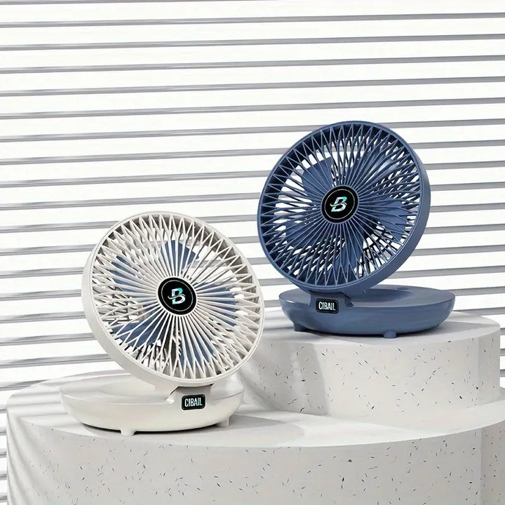 Lisslune | Portable Wall Fan | Multifunctional, USB Rechargeable & Whisper Quiet for Home, Office & Outdoor Use
