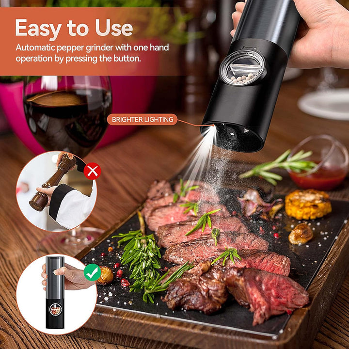 Lisslune | Noble Electric Salt and Pepper Mill with Battery
