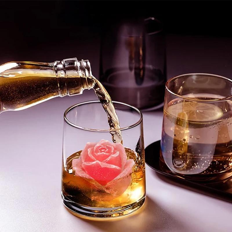 Lisslune | 3D Silicone Rose Mold Ice Cube Tray