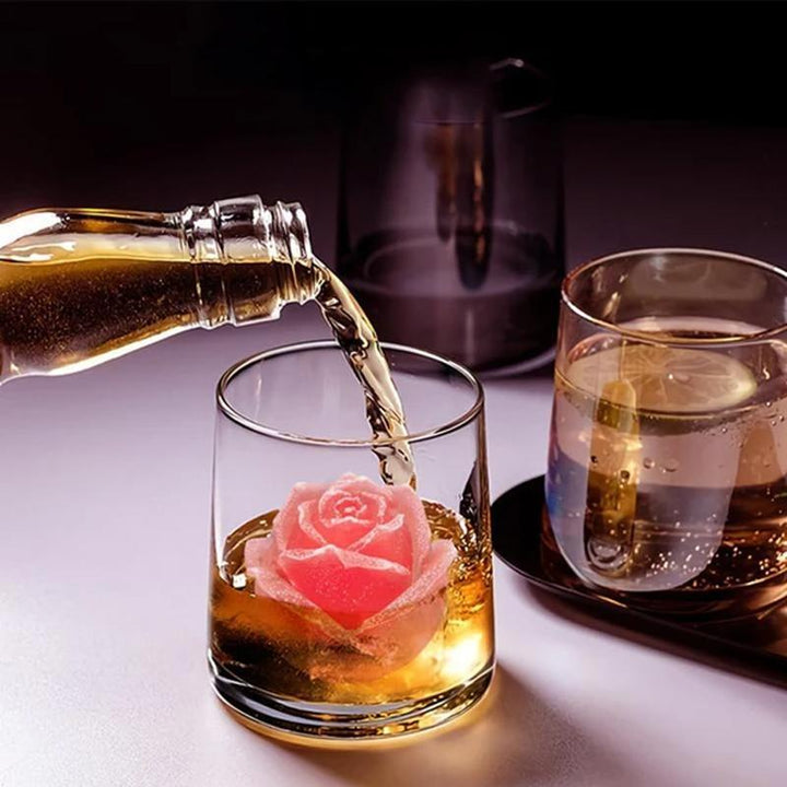 Lisslune | 3D Silicone Rose Mold Ice Cube Tray