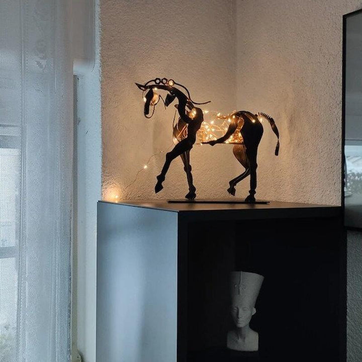 Lisslune | Handmade Adonis Metal Horse Sculpture