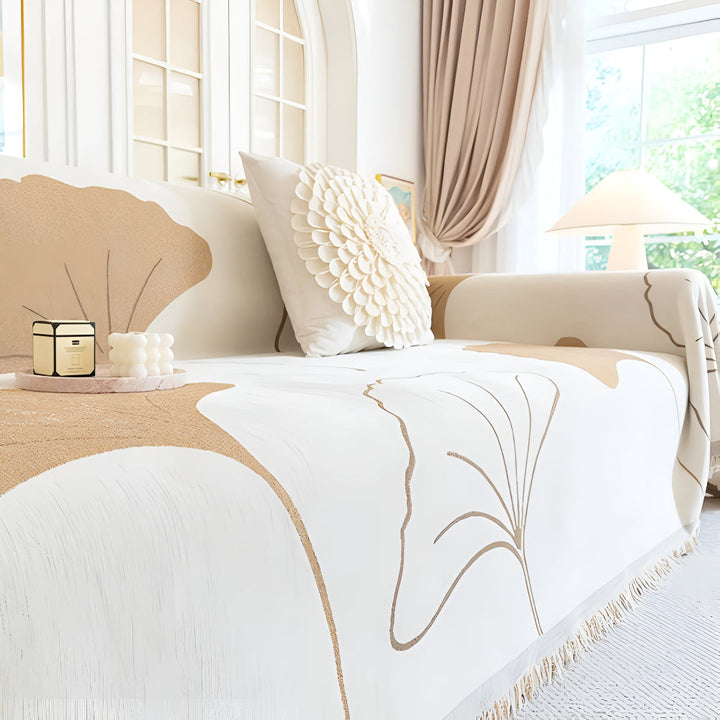 Lisslune | Pastoral Style Ginkgo Leaf Sofa Cover