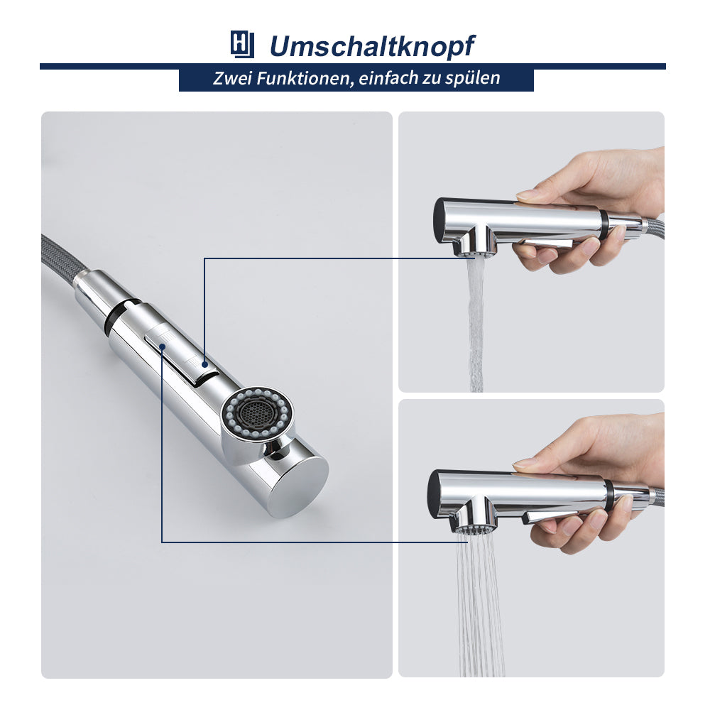 Lisslune | 120 ° swivel extendable mixer tap sink faucet brass for kitchen sinks