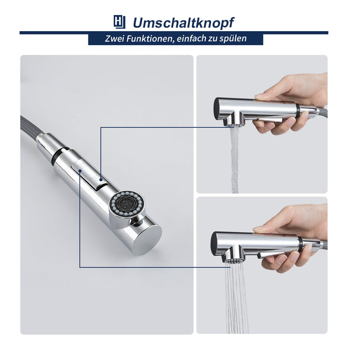 Lisslune | 120 ° swivel extendable mixer tap sink faucet brass for kitchen sinks