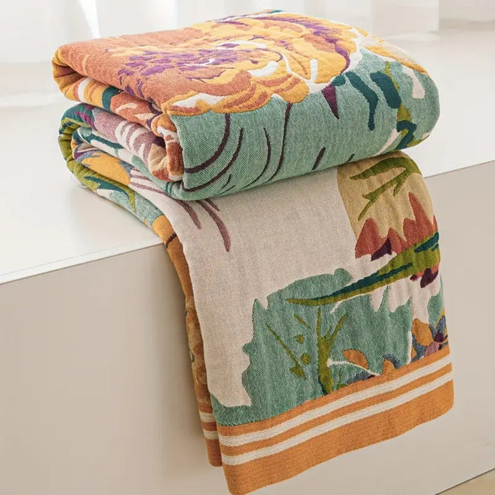 Lisslune | Sienna Floral Bloom Cotton Blanket