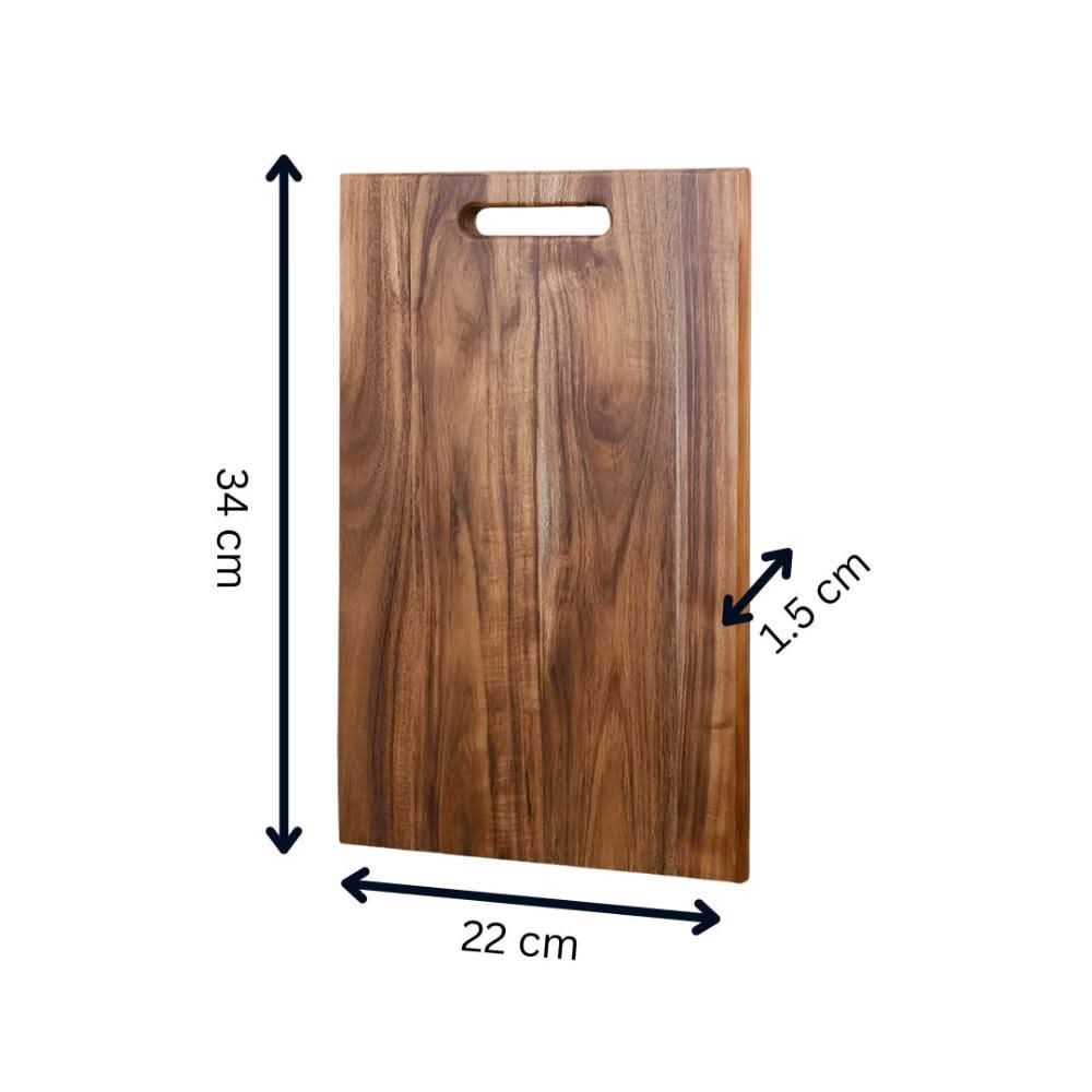 Lisslune | BOARDLY – Cutting board made of acacia wood with handle, sturdy & durable