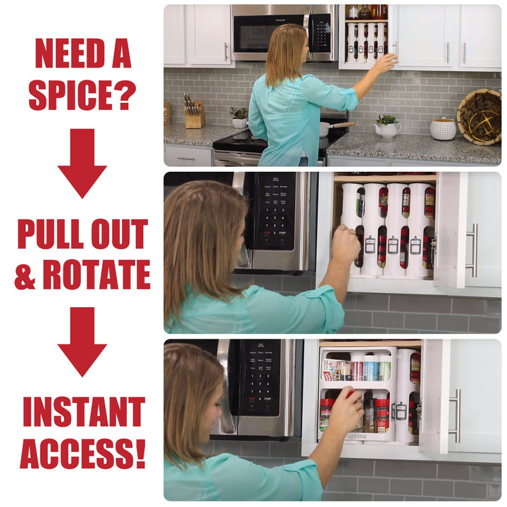 Lisslune | LAKESIDE™ Rotating Spice Rack Organizer