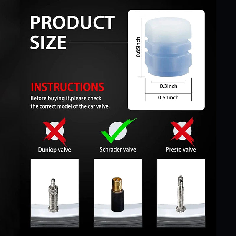 Lisslune | Universal fluorescent tire valve caps (4 PCS/Set)