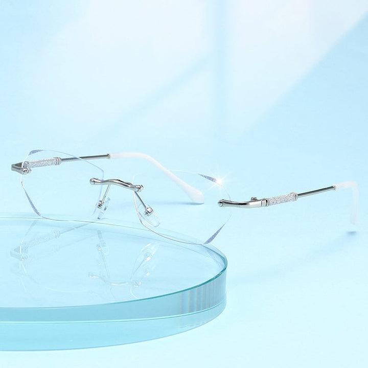 Lisslune | Fashionable rimless blue light blocking reading glasses