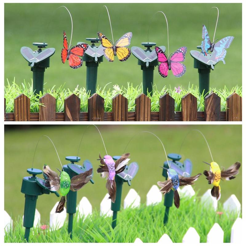 Lisslune | Solar-powered dancing hummingbird and butterfly