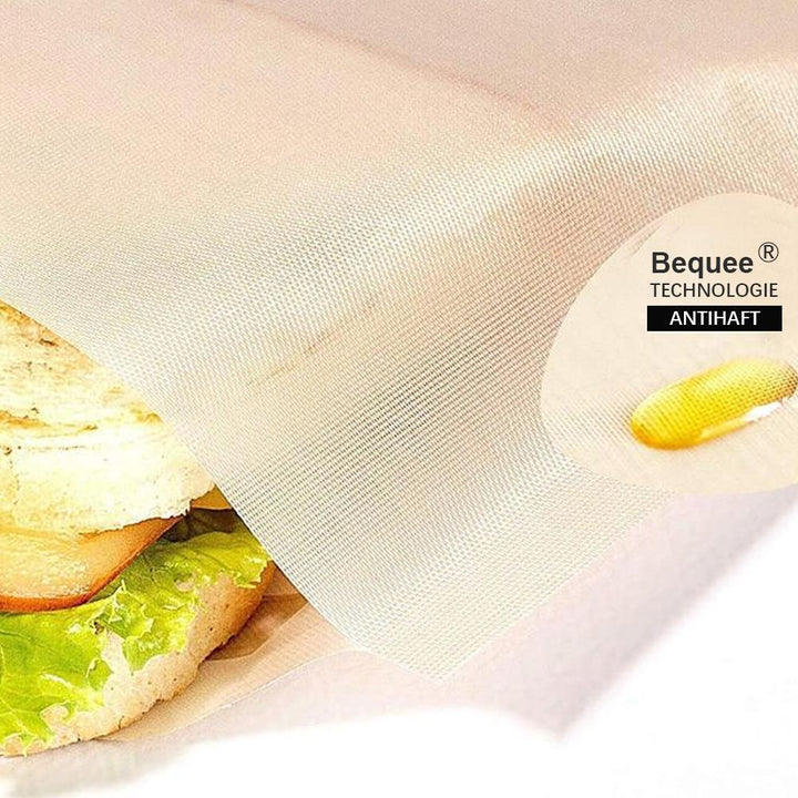 Lisslune | Bequee Non-Stick Toast Bags for Microwave, Reusable, 5-Pack