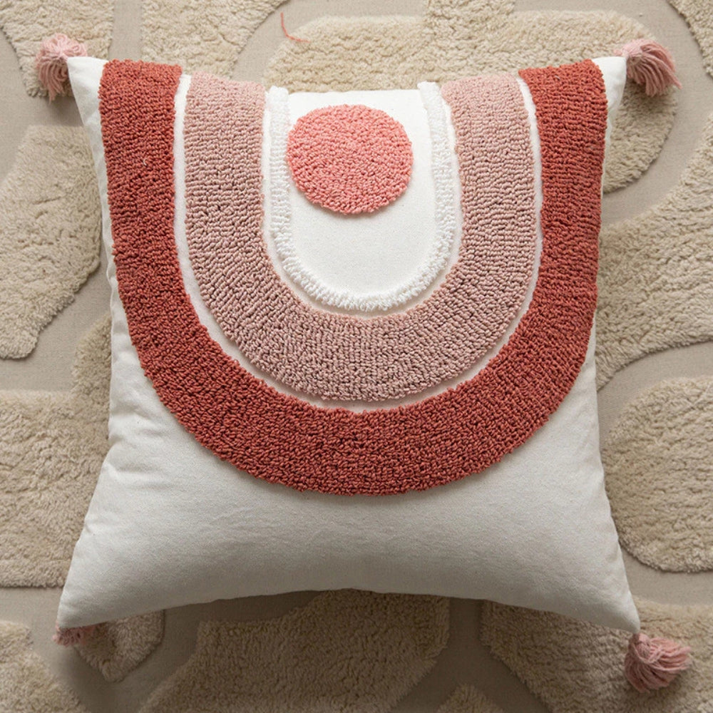 Lisslune | Tassel-Trimmed Boho Floral Cushions