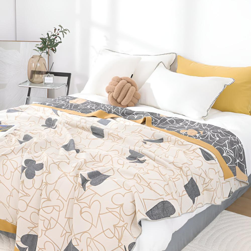 Lisslune | Poker Patterns Cotton Blanket