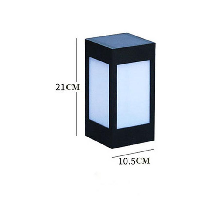 Lisslune | Solar LED garden lantern in square design – decorative outdoor lighting for paths and terrace