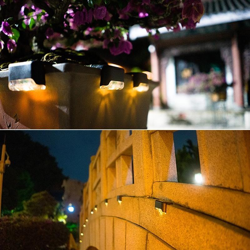 Lisslune | Waterproof Stair Solar Lights for Outdoors (4 pieces)