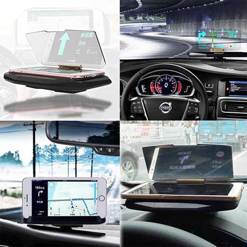 Lisslune | Car phone holder with navigation projector & wireless charging