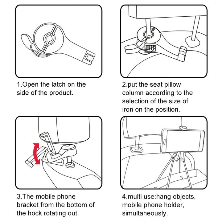 Lisslune | Headrest holder car strap