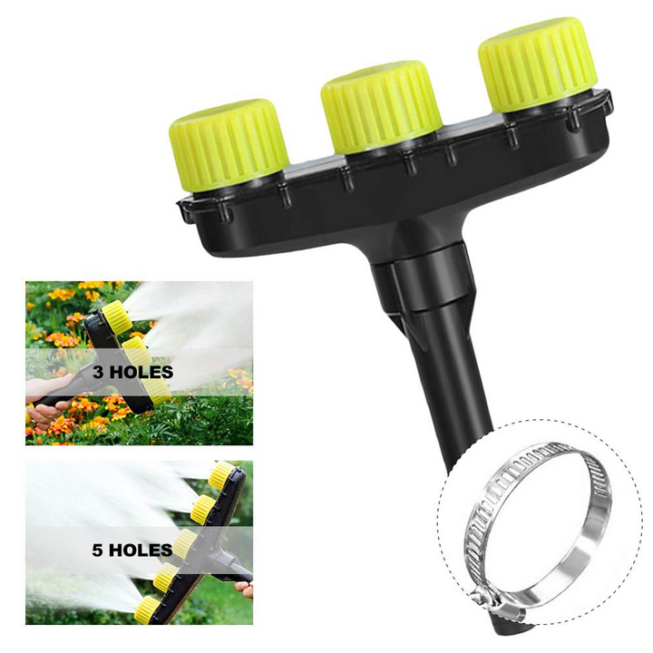 Lisslune | Multifunctional garden spray nozzle with 3 and 5 hole settings - for watering and garden care