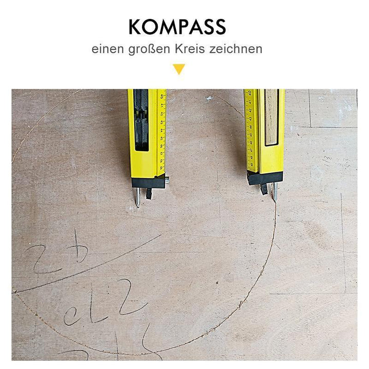 Lisslune | 4-in-1 Compass Protractor Made of Aluminum Alloy
