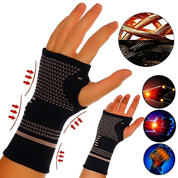 Lisslune | FlexSupport Wrist Brace with Heat Pad for Back Pain – Breathable Support for Injuries, Chronic Pain & Post-Surgery Recovery