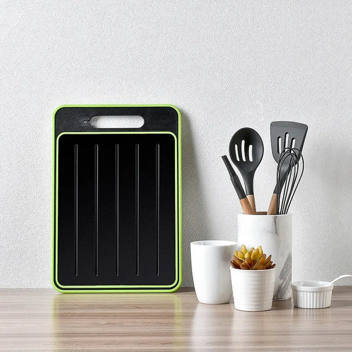 Lisslune | Double-sided cutting board with integrated defrosting plate