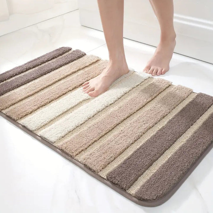 Lisslune | Lumiere Striped Absorbent Bath Mat
