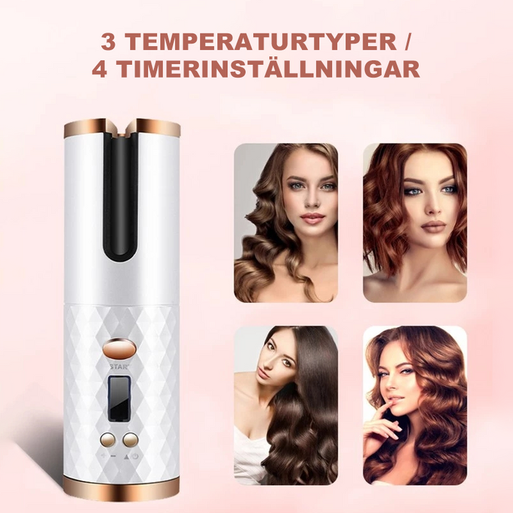 Lisslune | Cordless automatic rotating curling iron