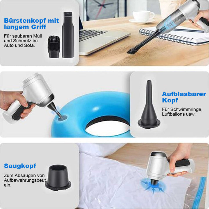 Lisslune | 3 In 1 Wireless Mini Handheld Vacuum Cleaner