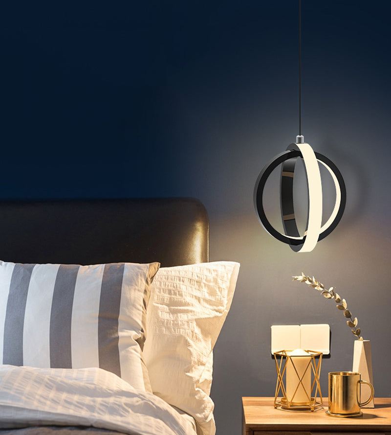 Lisslune | LED Pendant Light with Three-color Dimming, Energy-saving LED Chip, Soft Light Eye Protection and Environmentally Friendly Materials, for Bedroom, Bar, Living Room, Dining Room and More