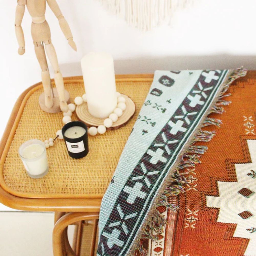 Lisslune | Boho Chic Patterned Throw Blanket