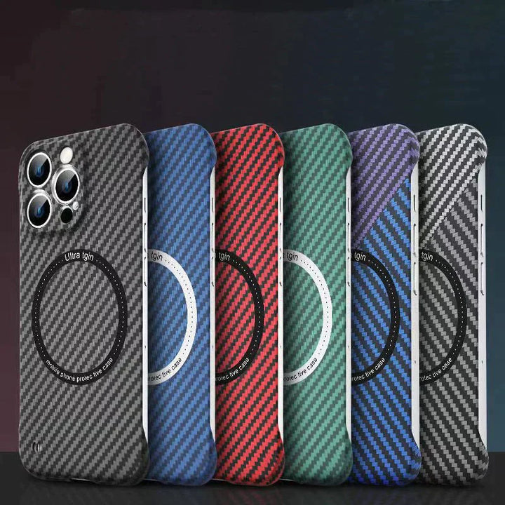 Lisslune | Frameless Magnetic Phone Case Made of Carbon Fiber for iPhone