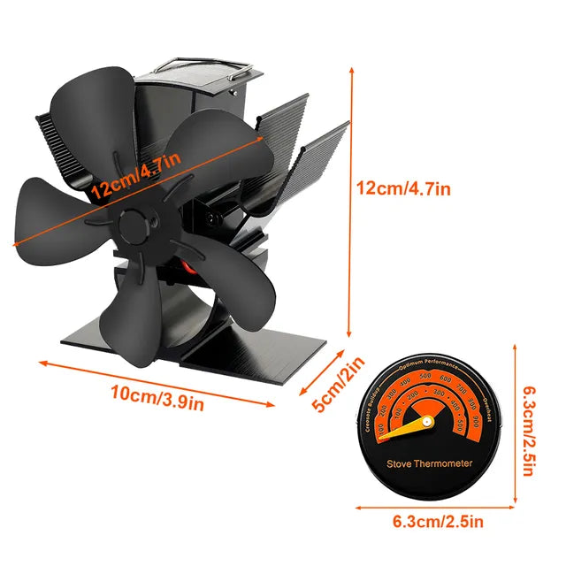 Lisslune | Best Wood Burner Stove Fan for Log Burning Fire Stove