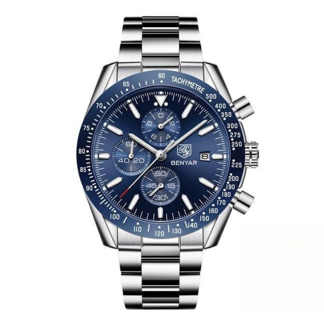Lisslune | Men’s Waterproof Quartz Watch with Leather Strap