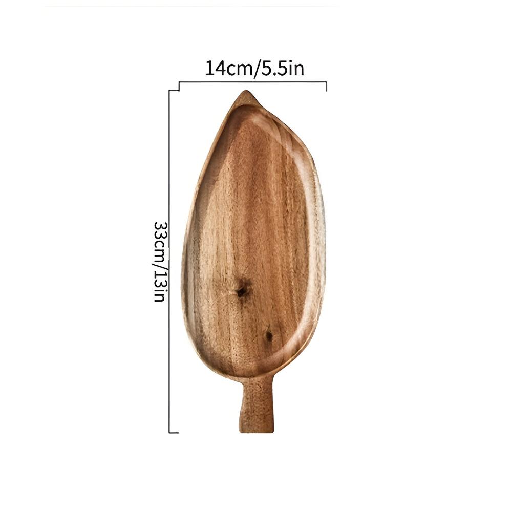 Lisslune | Leaf-Shaped Wooden Serving Plate