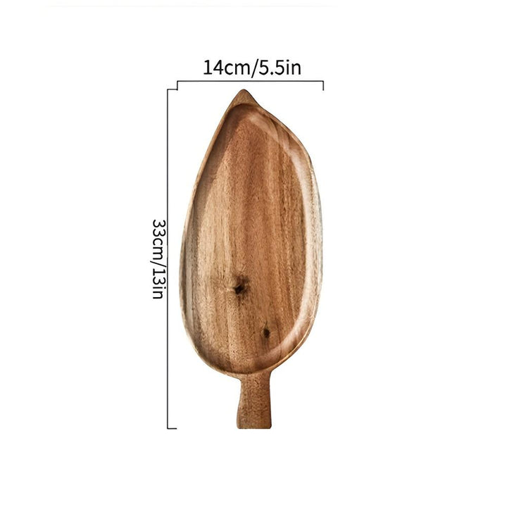 Lisslune | Leaf-Shaped Wooden Serving Plate