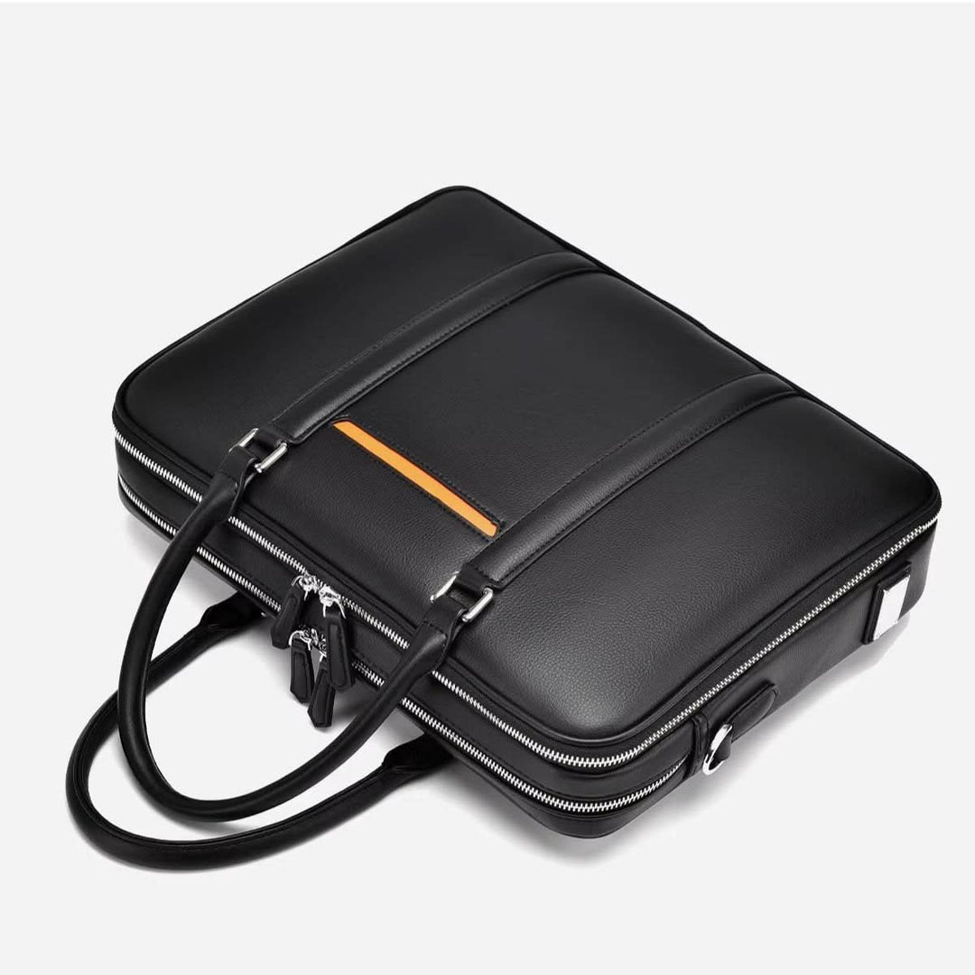 Lisslune | Manhattan Leather Business Laptop Briefcase Crossbody Handbag