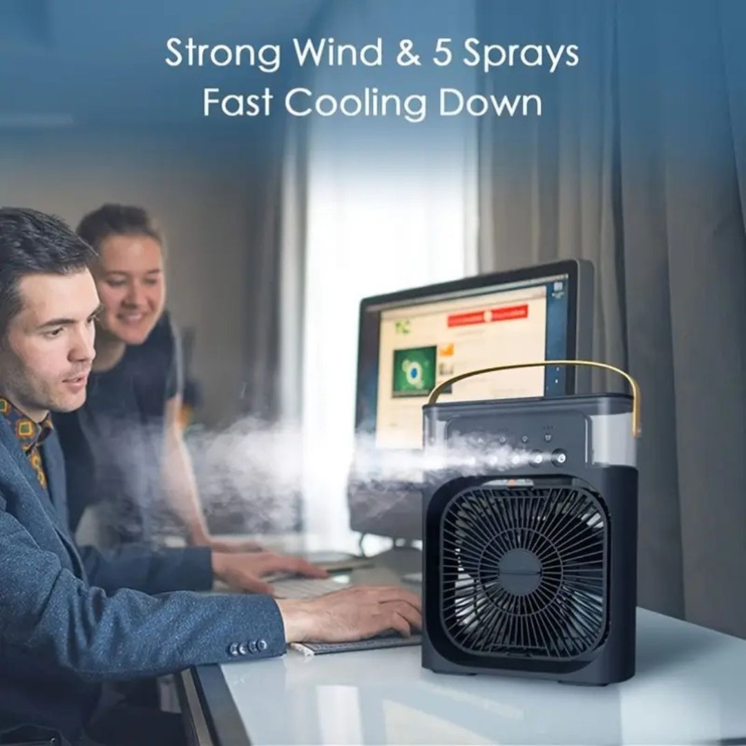 Lisslune | 3-in-1 Air Cooler Humidifier | Portable, Adjustable Fan Speeds & Ideal for Bedrooms, Offices & Small Spaces
