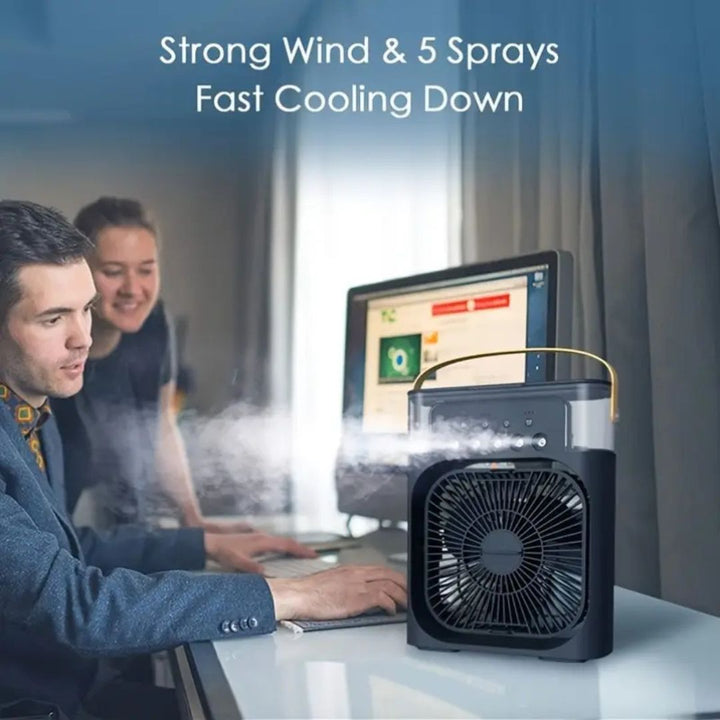 Lisslune | 3-in-1 Air Cooler Humidifier | Portable, Adjustable Fan Speeds & Ideal for Bedrooms, Offices & Small Spaces