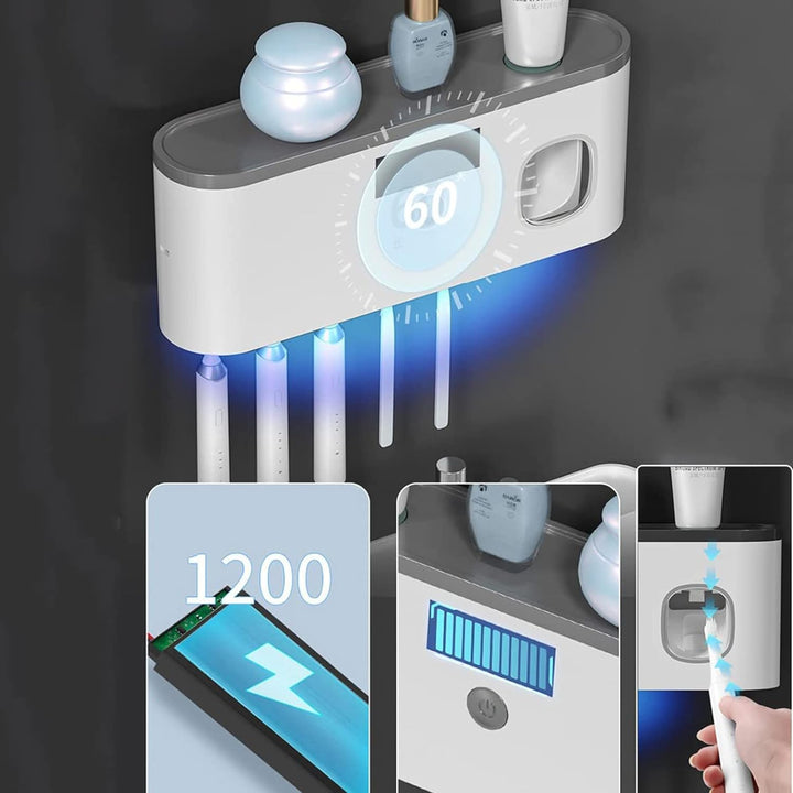Lisslune | Smart Toothbrush Holder for Bathroom with UV Sterilizer