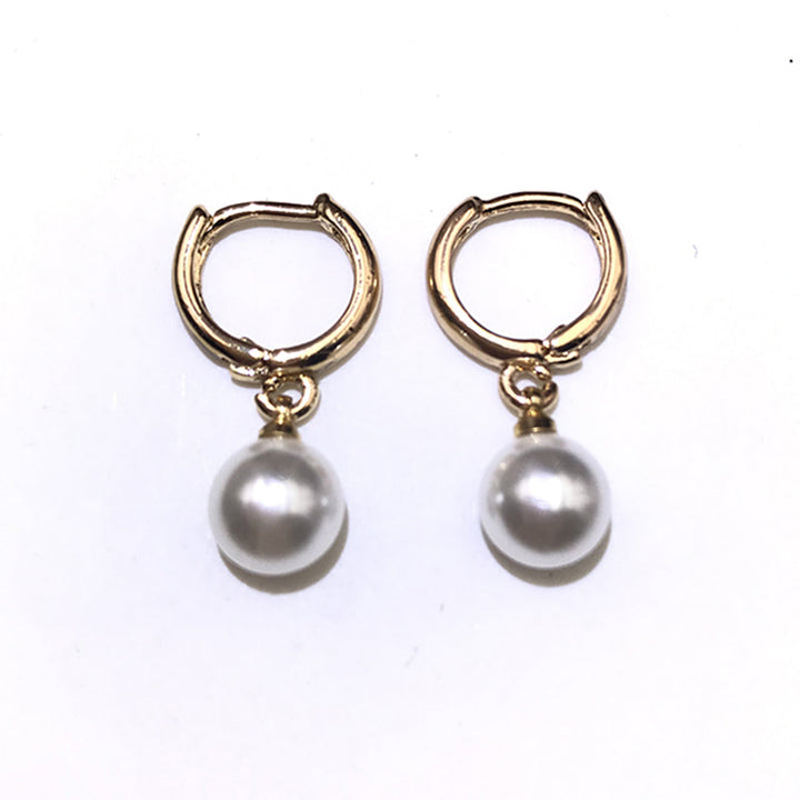 Lisslune | Minimalist Simulated Round Small Pearl Ear Cuff Earrings For Women