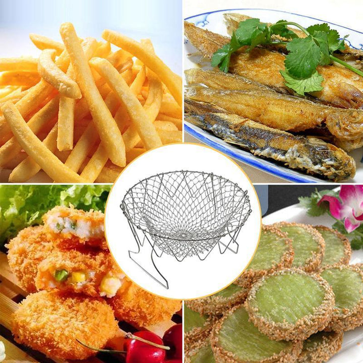 Lisslune | Stainless Steel Retractable Strainer Cooking Basket