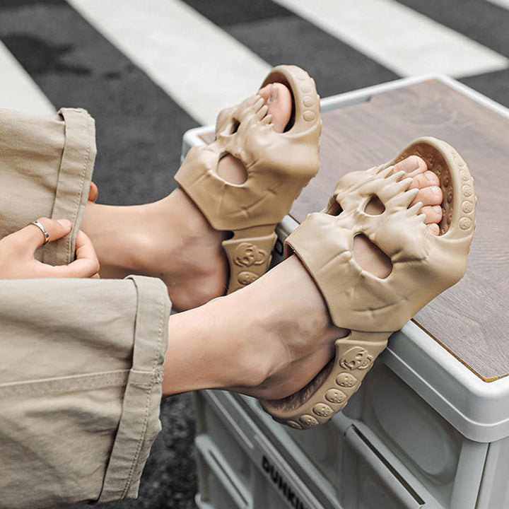 Lisslune | Skull Design Single Band Slippers