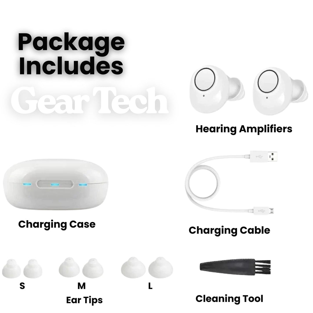 Lisslune | Bluetooth Hearing Aids – Rechargeable In-Ear Digital Hearing Aid with App Control | Discreet, Lightweight & Budget-Friendly for Adults & Seniors