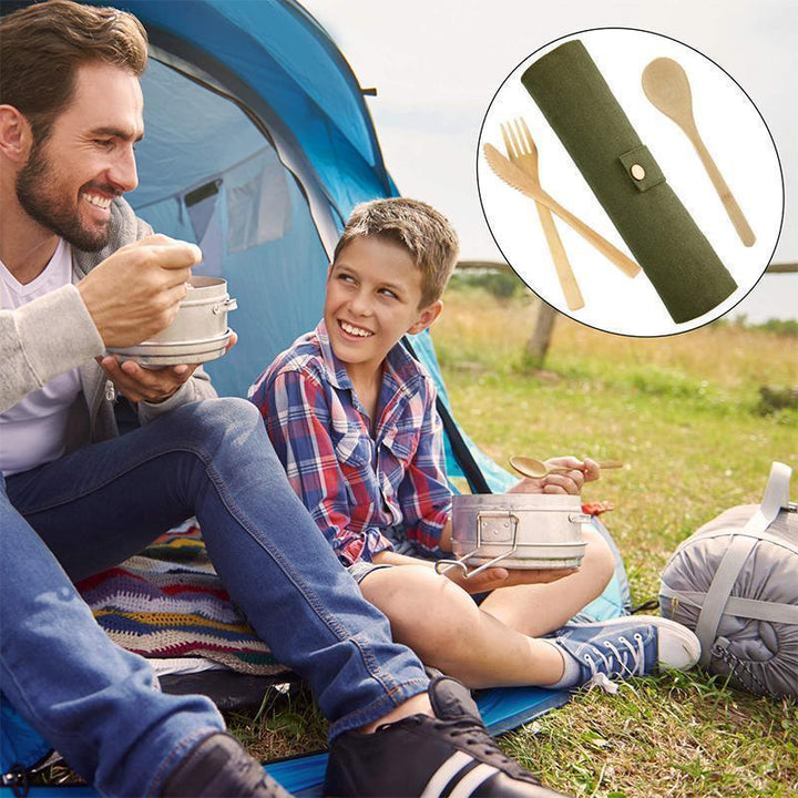 Lisslune | Portable Bamboo Cutlery Set (5 pcs)