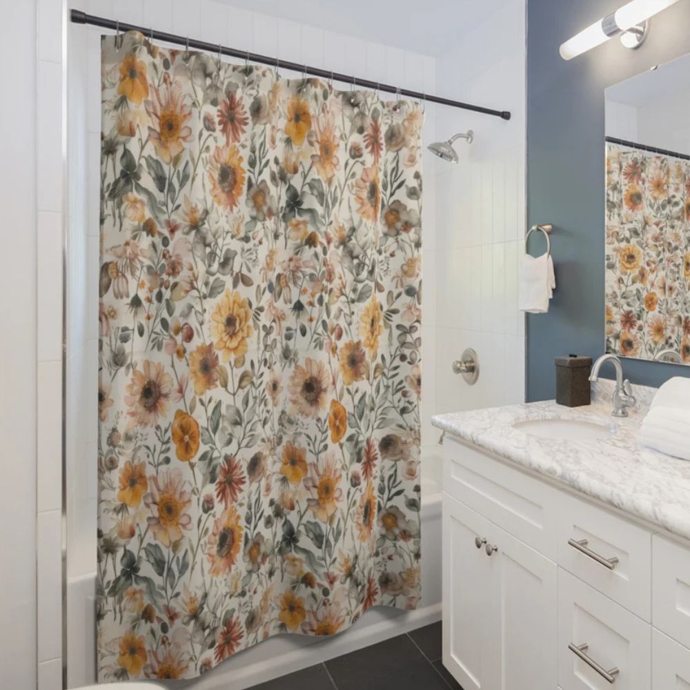 Lisslune | Flourish Bloom Shower Curtain