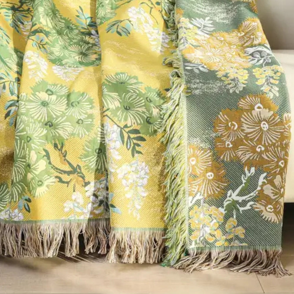 Lisslune | Lush Mulberry Trees Cotton Blanket