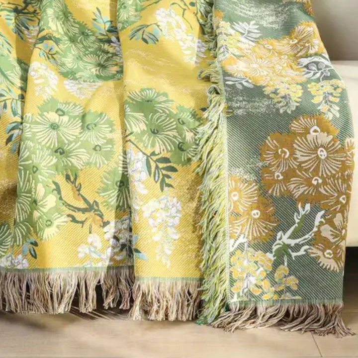 Lisslune | Lush Mulberry Trees Cotton Blanket