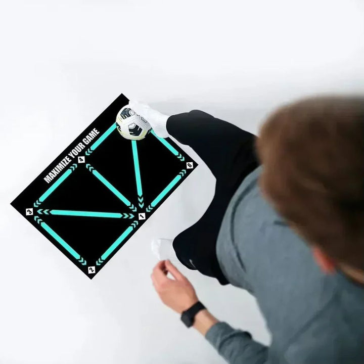 Lisslune | Football Pro Training Mat | Anti-Slip, 2x2m Space & Video Program for Skill Enhancement and Home Training